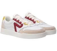 Replay Herren Sneaker aus Leder, Mehrfarbig (White Red 079), 42