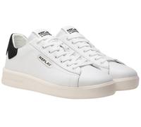 Replay Herren Sneaker aus Leder, Weiß (White Black 062), 42