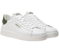 Replay Herren Sneaker aus Leder, White Green 071 (Weiß), 40
