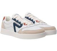 Replay Herren Sneaker aus Leder, White Lt Navy 121 (Mehrfarbig), 41