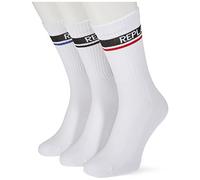 Replay Herren Socken lang Tennissocken, White/Logo Ass Colours N160 (Weiß), 43-46