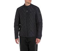 Replay Herren Steppjacke Übergangsjacke ohne Kapuze, Deep Blue 498 (Blau), XS