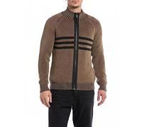 Replay Herren Strickjacke aus Baumwolle, Light Mud 569 (Braun), XL