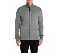 Replay Herren Strickjacke mit Reißverschluss, Grau (Lead Grey 093), XL