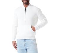 Replay Herren Strickpullover mit Reißverschluss, Butter 707 (Weiß), M