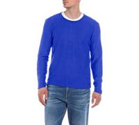 Replay Herren Strickpullover mit Rundhals-Ausschnitt, Royal 185 (Blau), M
