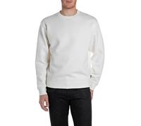 Replay Herren Sweatshirt Basic, Weiß (Natural White), XXL