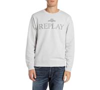 Replay Herren Sweatshirt mit Logo, Grau (Artic Grey 563), S