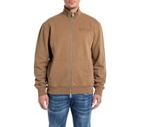 Replay Herren Sweatshirt mit Reißverschluss Oversized, Braun (Safari 989), XXL