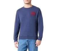 Replay Herren Sweatshirt Rundhalsausschnitt, Medium Blue 282 (Blau), XL