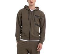 Replay Herren Sweatshirtjacke mit Reißverschluss, Dark Olive 928 (Grün), XL