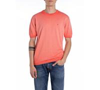 Replay Herren T-Shirt Kurzarm aus Baumwolle, Orange 542 (Rot), XL