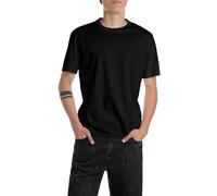 Replay T-Shirt Herren Slim Fit Kurzarm Rundhals Baumwolle schwarz, L