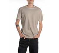 Replay Herren T-Shirt Kurzarm aus Baumwolle, Turtledove 829 (Beige), XS