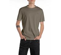 Replay T-Shirt M3097 .000.2660 Kurzarm mit Label-Detail Herren Oliv Größe M