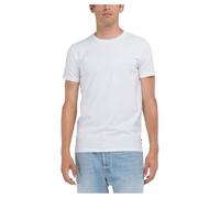 Replay Herren T-Shirt Kurzarm Basic, Weiß (White 001), L