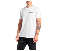 Replay Herren T-Shirt Kurzarm Basic, Weiß (White 001), M