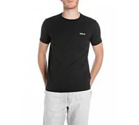 Replay Herren T-Shirt Kurzarm mit Logo, Black 098 (Schwarz), XL