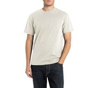 Replay Herren T-Shirt Kurzarm mit Rundhalsausschnitt, Cloud 985 (Beige), M