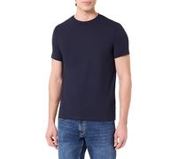 T-Shirt REPLAY, Damen, Gr. L, tiefblau, Single Jersey, Obermaterial: 95% Baumwolle, 5% Elasthan, unifarben, regular fit normal, Rundhals, abgesteppte Kante, Shirts T-Shirt, Baumwoll-Mix, Rundhalsform 