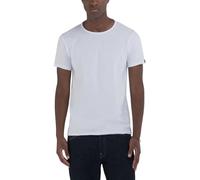 Replay T-Shirt Herren M3590a Weiß, Rundhals, Jersey, 100% Baumwolle, Regular Fit, Größe S