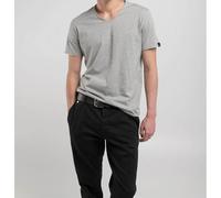 Replay Herren T-Shirt Kurzarm mit V-Ausschnitt, Light Grey Melange M08 (Grau), XS