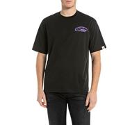 Replay Herren T-Shirt Kurzarm Oversized, Black 098 (Schwarz), XXXL