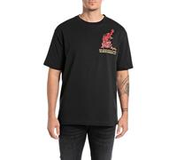 Replay Herren T-Shirt Kurzarm Oversized, Schwarz (Black 098), M