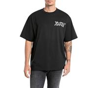 Replay Herren T-Shirt Kurzarm Oversized, Schwarz (Black 098), XL