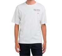Replay Herren T-Shirt Kurzarm Oversized, Weiß (Natural White 011), L