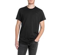 Replay Herren T-Shirt Kurzarm Rundhalsausschnitt, Schwarz (Black), XL