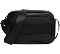 Replay Herren Umhängetasche mit Außentasche, Black 0098 (Schwarz), Einheitsgröße