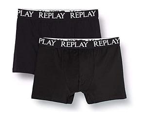 Replay Herren Underwear Boxershorts Basic 2er-Pack