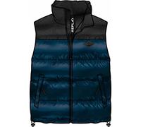 Replay Herren Weste Steppweste Glänzend mit Kapuze, Blue 086 (Blau), L