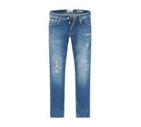 Replay Jeans Herren Straight Fit Baumwoll-Stretch blau, 38/32