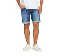 Replay Jeans Shorts Herren Stretch Kurz Slim Fit New Ambass Kurze Hosen Bermuda Shorts Sommer Denim Einfarbig, Farbe:Dark Blue (007), Weite:30W