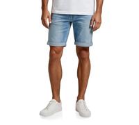 Replay Jeans Shorts Herren Stretch Kurz Slim Fit New Ambass Kurze Hosen Bermuda Shorts Sommer Denim Einfarbig, Farbe:Light Blue (010), Weite:33W