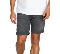Replay Jeans Shorts Herren Stretch Kurz Slim Fit New Anbass Kurze Hosen Bermuda Shorts Sommer Denim Einfarbig, Farbe:Black Delave (099), Weite:42W