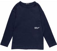 Replay Jungen Langarmshirt aus Baumwolle mit Logo Tiger Print, Deep Blue 882 (Blau), 10 Jahre