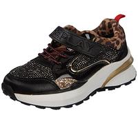 REPLAY Jungen Mädchen Athena JR Sneaker, 006BLACK Gold, 33 EU