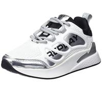 REPLAY Jungen Mädchen Maze JR Sneaker, 125WHITE Silver Black, 30 EU