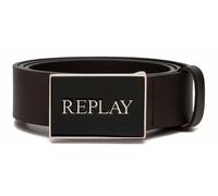 REPLAY Leather Belt W85 Black Brown