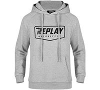 REPLAY LOGO Hoodie grau melange XXL