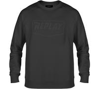 Replay Logo Sweater, schwarz, Größe S