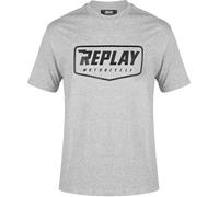 Replay Logo T-Shirt, grau, Größe XS für Männer