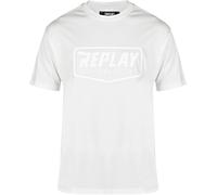 Replay Logo T-Shirt, weiss, Größe XS für Männer