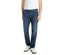 REPLAY Herren Jeans - AIDEEN, Stretch Denim, Länge 32, Straight Fit Dunkelblau (Deep Blue Indigo) / 36W/32L 36W/32L Blau