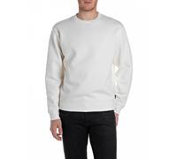 Replay Herren Sweatshirt Basic, Weiß (Natural White), XXL