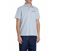 Replay Regular Fit Poloshirt aus reiner Baumwolle in Hellblau, Größe M