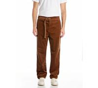 Replay Tapered Fit Cordhose mit Gürtel in Cognac, Größe 34/32